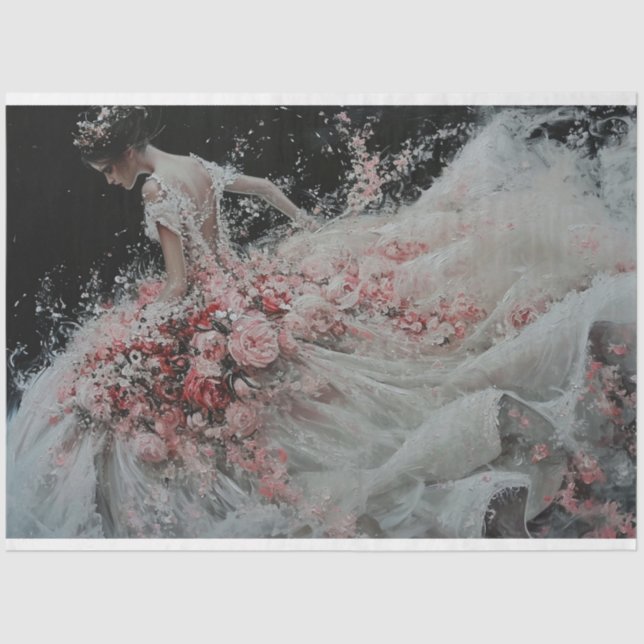 Papel De Seda Chá de flores de Bridal (Frente )