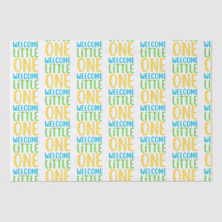 Papel De Seda Chá de fraldas "Bem-vindo Pequeno Um" Branco