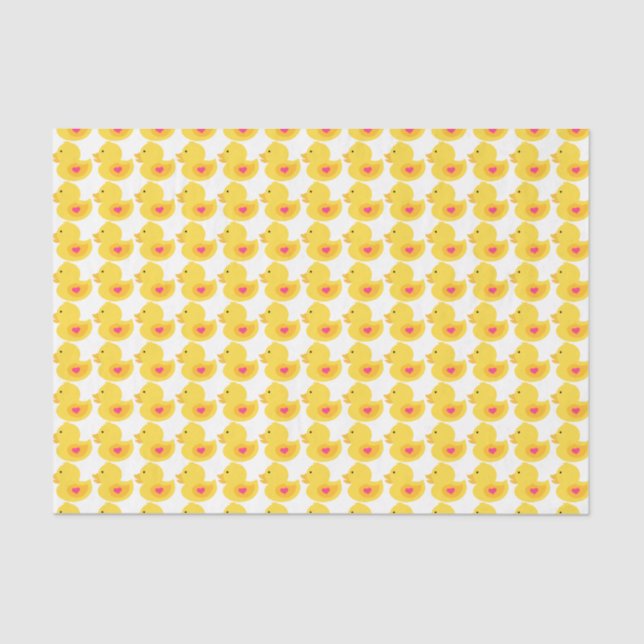 Papel De Seda Chá de fraldas da Rubber Ducky Girl (Frente )