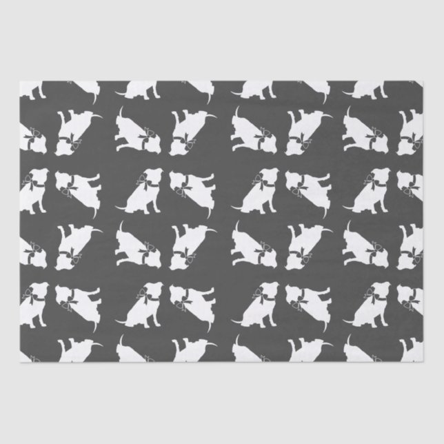 Papel De Seda Chá de fraldas De Cães Touro Neutro (Frente )