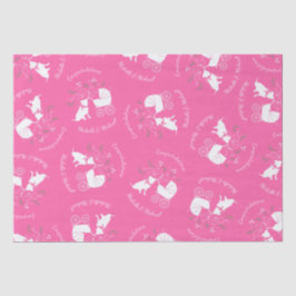 Papel De Seda Chá de fraldas de Cão-Touro Rosa