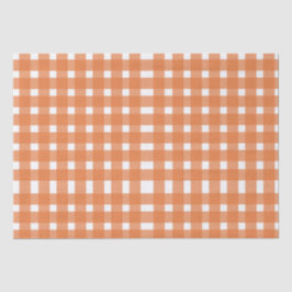 Papel De Seda Chá de fraldas de outono de Gingham Laranja