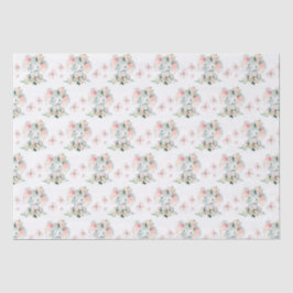 Papel De Seda Chá de fraldas de Quadro de Elefante Floral Cor-de