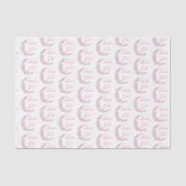 Papel De Seda chá de fraldas na moda cor-de-rosa da lua floral