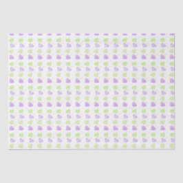 Papel De Seda Chá de fraldas Roxo e Corações Verdes