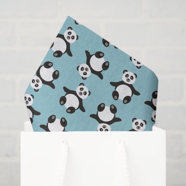 Papel De Seda chá de fraldas unisex do urso panda fofo (Sacola de presentes)