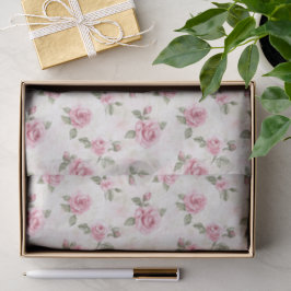 Papel De Seda Chá de Noiva de Rosas Cor-de-Rosa Florais