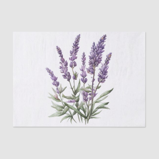 Papel De Seda Chá de Noiva Floral Lilás Roxo Romântico (Frente )