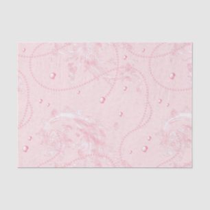 Papel De Seda Chá de Noiva Pérolas Elegantes Rosa Pálido
