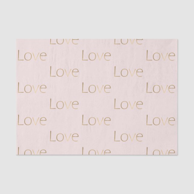 Papel De Seda Chá de Noiva Pink Gold Love (Frente )