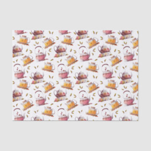 Papel De Seda Chaleiras e Chás Deixam Aquarela