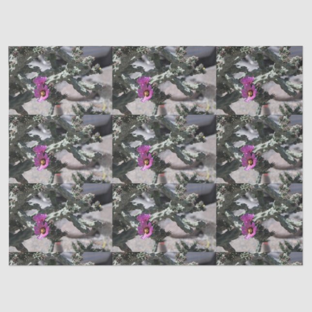 Papel De Seda Challa Cactus em flor (Frente )