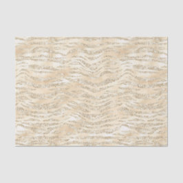 Papel De Seda Champagne Faux Glitter Zebra Stripes