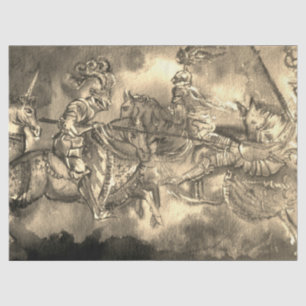 PAPEL DE SEDA CHANSON DE ROLAND/MEDIEVAL KNIGHTS NO TURNÃ