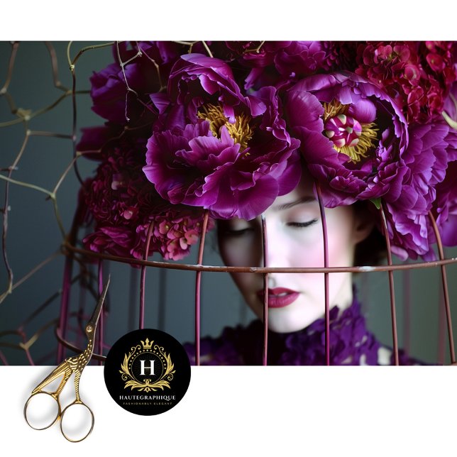 Papel De Seda Chapéu de Baiola Floral Elegante (Criador carregado)