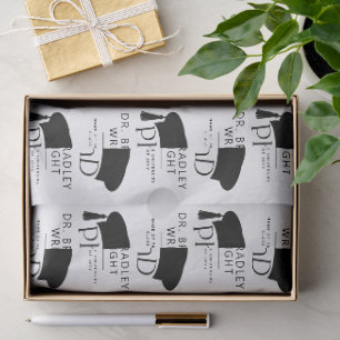 Papel De Seda Chapéu de Doutorado Personalizado PhD Formatura
