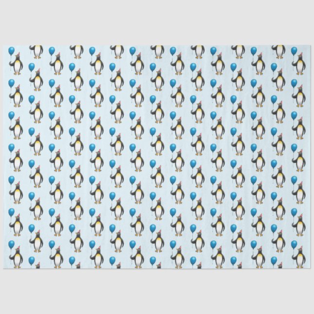 Papel De Seda Chapéu de festa de balão de pinguim (Frente )