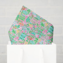 Charleston Pastel Preppy Padrão de Impressão de Pa