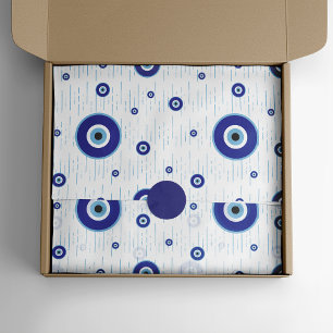 Papel De Seda Charme de Olho Mau Azul Tradicional