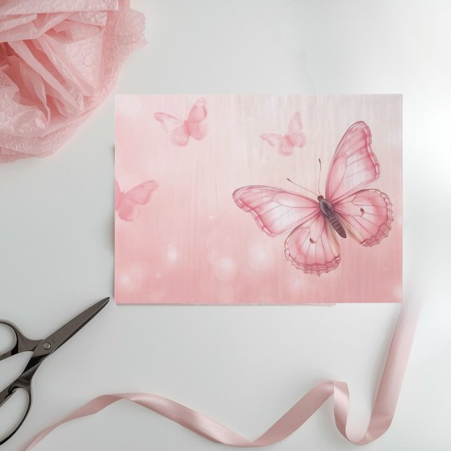 Papel De Seda charming pink butterlies (Criador carregado)
