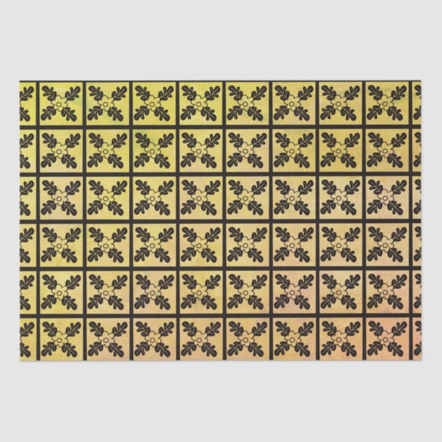 Papel De Seda Charters Oak Quilt Woodblock (Frente )