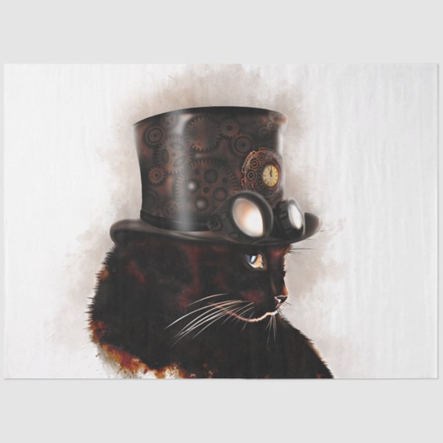 Papel De Seda Chat Steampunk (Frente )