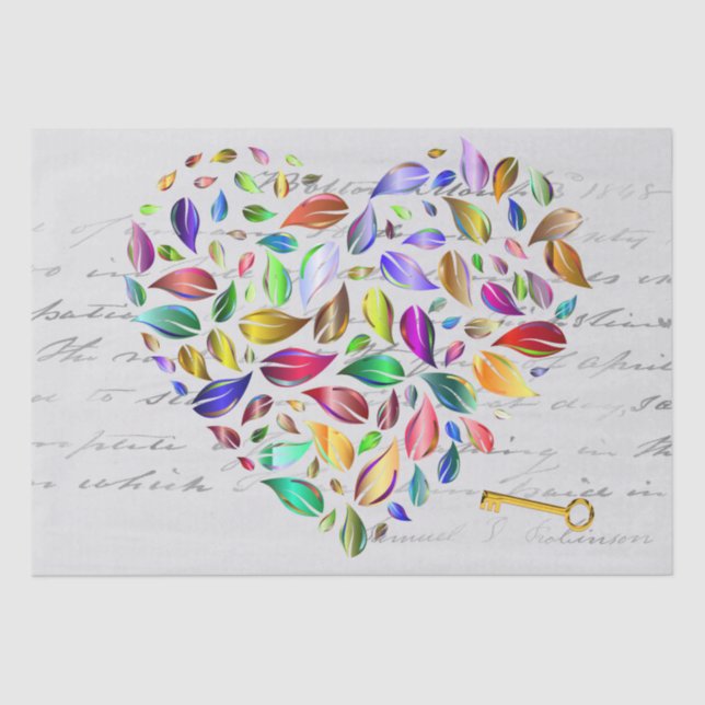 Papel De Seda Chave do Meu Coração (Frente )