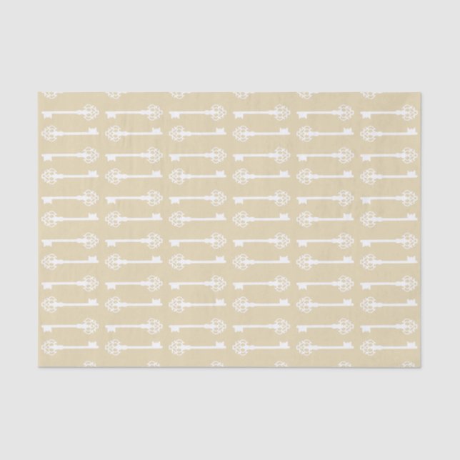 Papel De Seda Chaves do Victorian da cera de abelha (Frente )