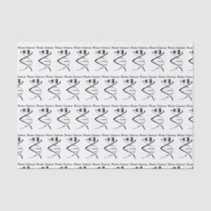 Papel De Seda Chaves para o DNA do Gene de Música