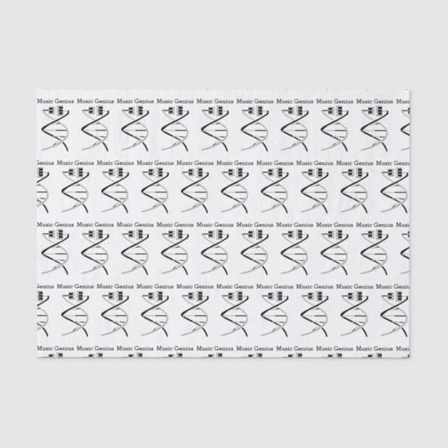 Papel De Seda Chaves para o DNA do Gene de Música (Frente )