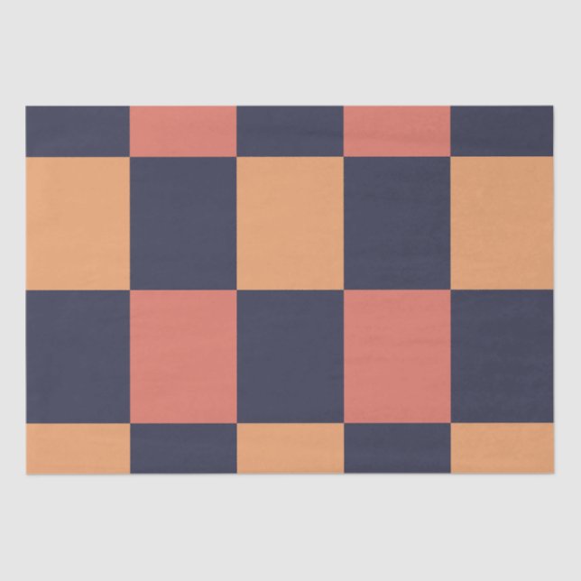Papel De Seda Checkboard Colorful Checkerboard (Frente )