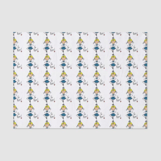 Papel De Seda Cheerleader da Equipe do Blue Go (Frente )