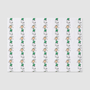 Papel De Seda Cheerleader de Figura do Adesivo Verde