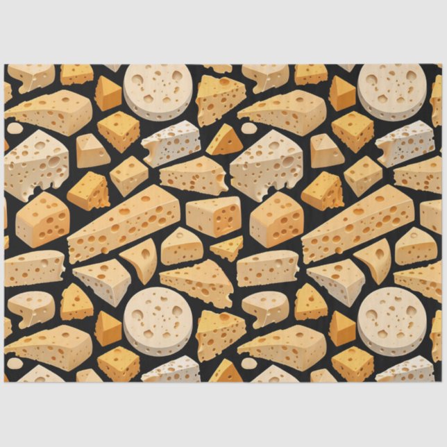 Papel De Seda Cheese Pieces Natural Holes Pattern Decoupage (Frente )