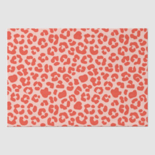 Papel De Seda Cheetah Impressão Pattern Red