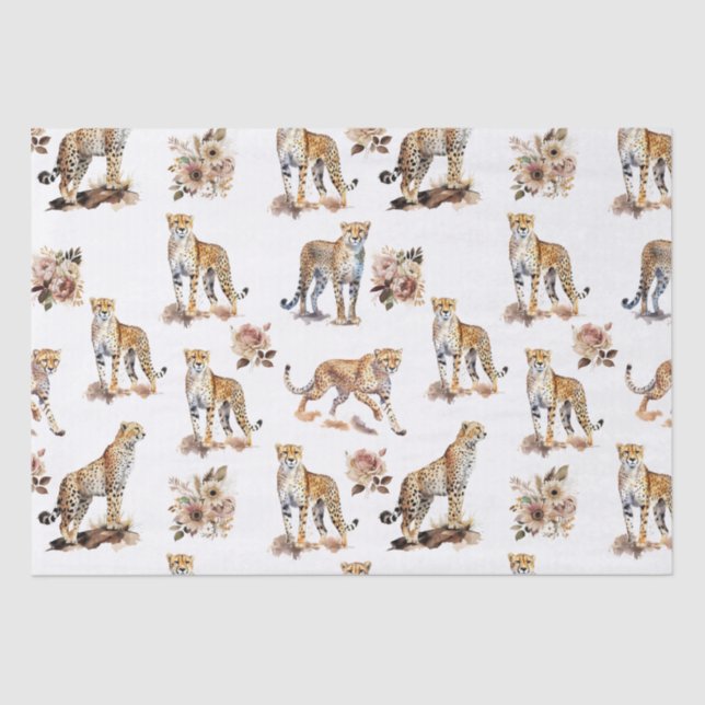 Papel De Seda Cheetahs Floral (Frente )