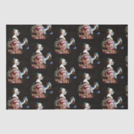 Papel De Seda Chegada inesperada de borboletas azuis