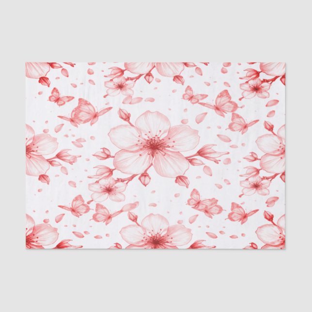 Papel De Seda Cherry Bloom Elegance (Frente )