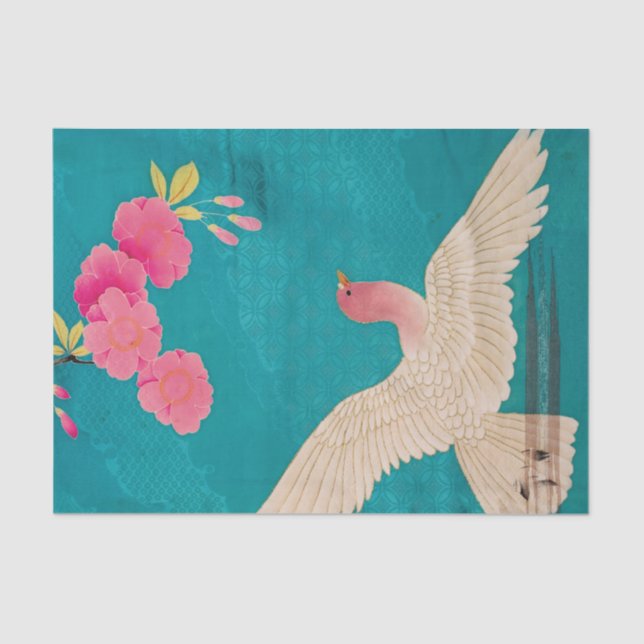 Papel De Seda Cherry Blossom and Dove (Frente )