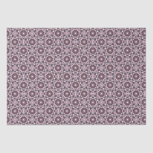 Papel De Seda Cherry Blossom Dusky Rosa Dot Mandala 1920 ventila (Frente )