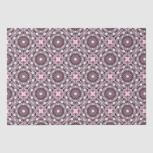Papel De Seda Cherry Blossom Dusky Rosa Dot Mandala Diamond Azul