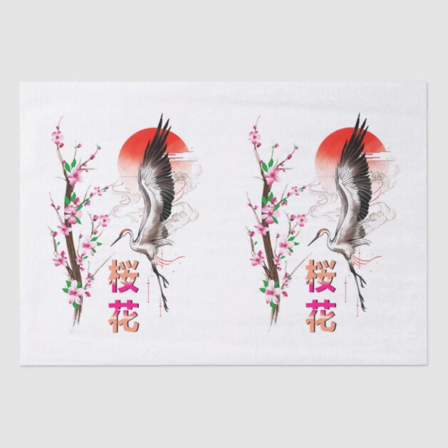 Papel De Seda Cherry Japan Pastel Sakura (Frente )