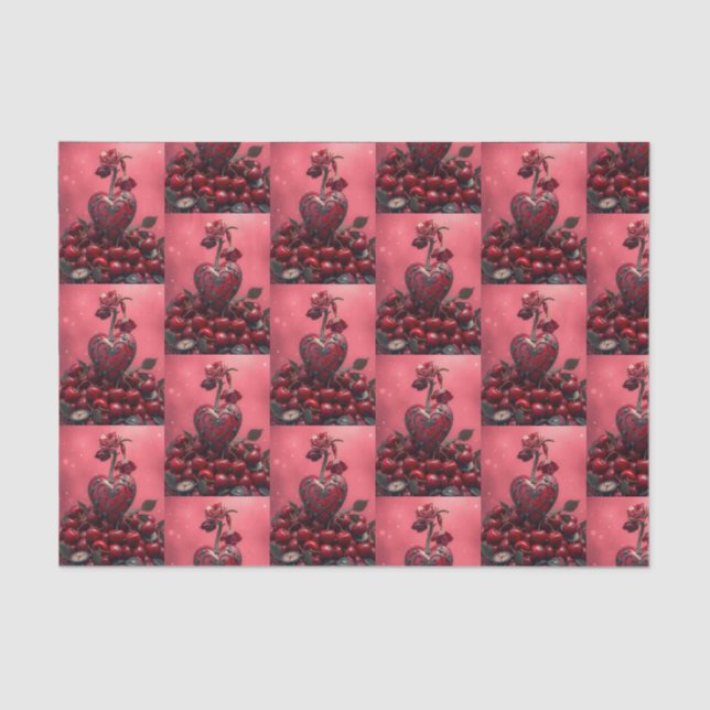 Papel De Seda Cherry Steampunk Namorados (Frente )