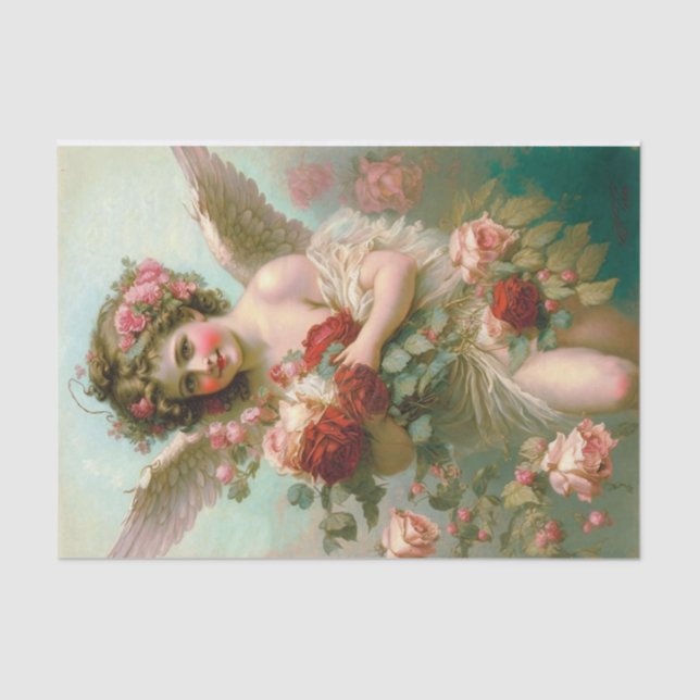 Papel De Seda Cherub e Rosas (Frente )