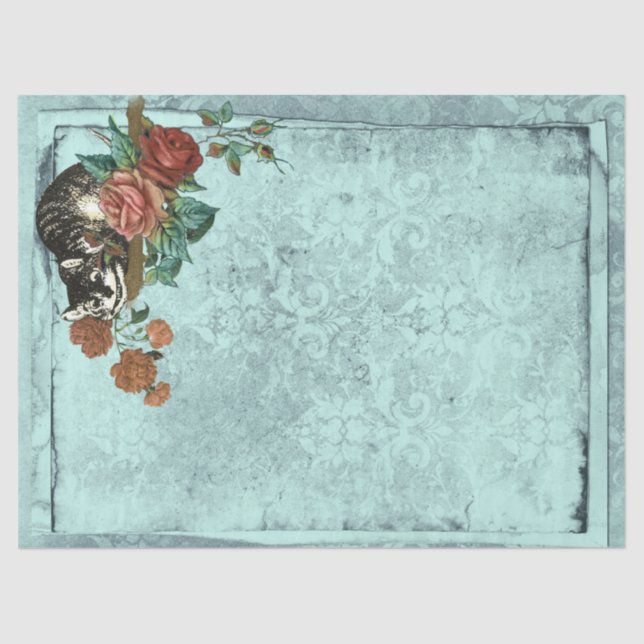 Papel De Seda Cheshire Cat Alice no País das Maravilhas (Frente )