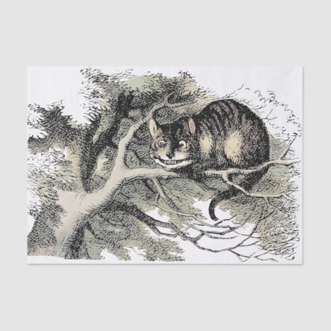 Papel De Seda Cheshire Cat Alice Wonderland Classic (Frente )
