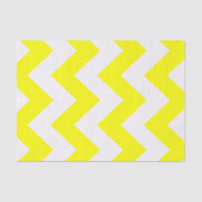 Papel De Seda Chevron de Mod Amarelo (Frente )