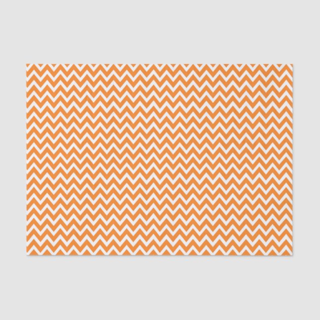 Papel De Seda Chevron Laranja (Frente )