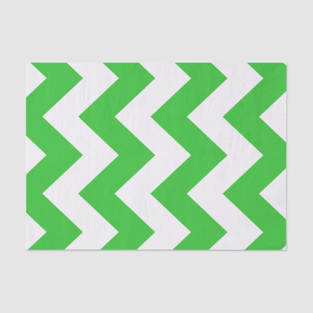Papel De Seda Chevron Mod Verde (Frente )