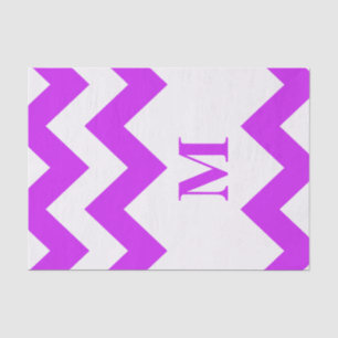 Papel De Seda Chevron roxo com monograma